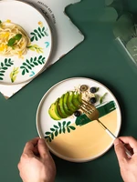 nordic kids dinner plates ceramic dinnerware dishes dinner plates leaf trinket dish podtalerze wesele kitchen dining bar ab50pz