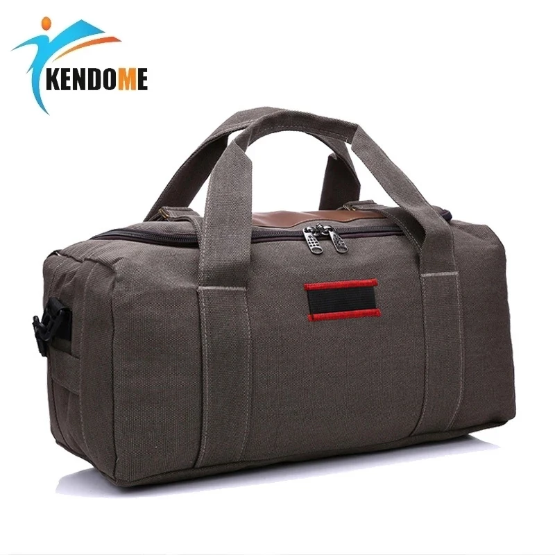 Мужская Холщовая Сумка для фитнеса спортивная сумка черного и коричневого цвета