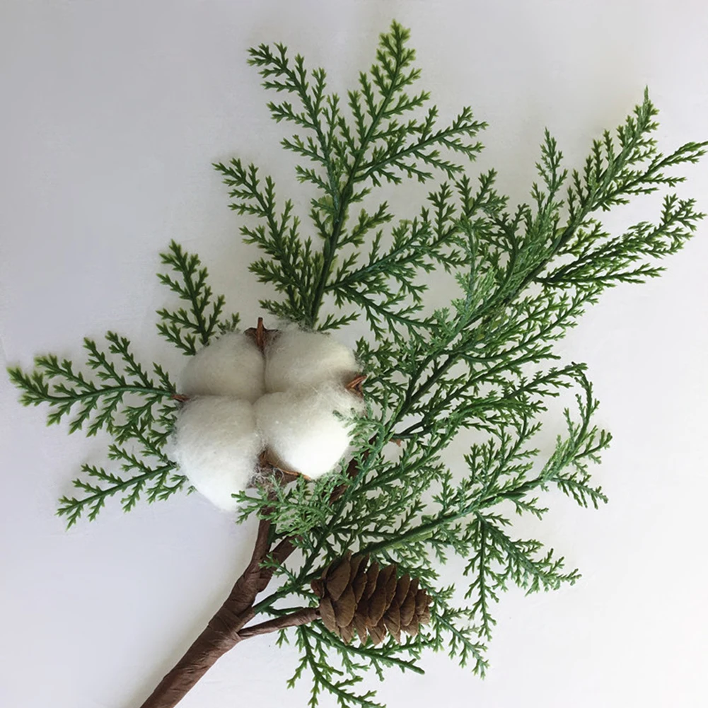 Искусственный цветок кипариса сосновая ветка дома гостиной имитация зеленого