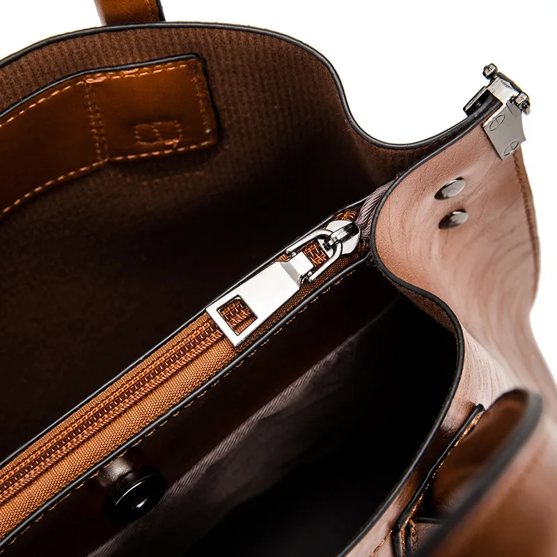 

Women's shoulder bag 2020 new women's solid color bucket bag large capacity handbag lady European and American shoulder tote bag