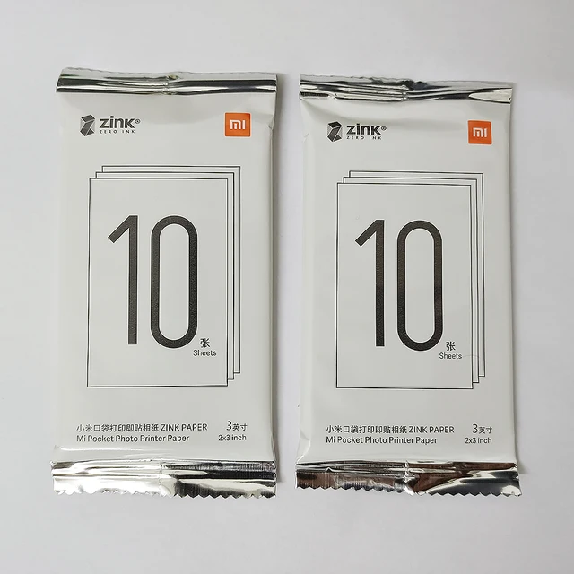iminfo : Xiaomi Portable Photo Printer Paper (2x3-inch,20 sheets
