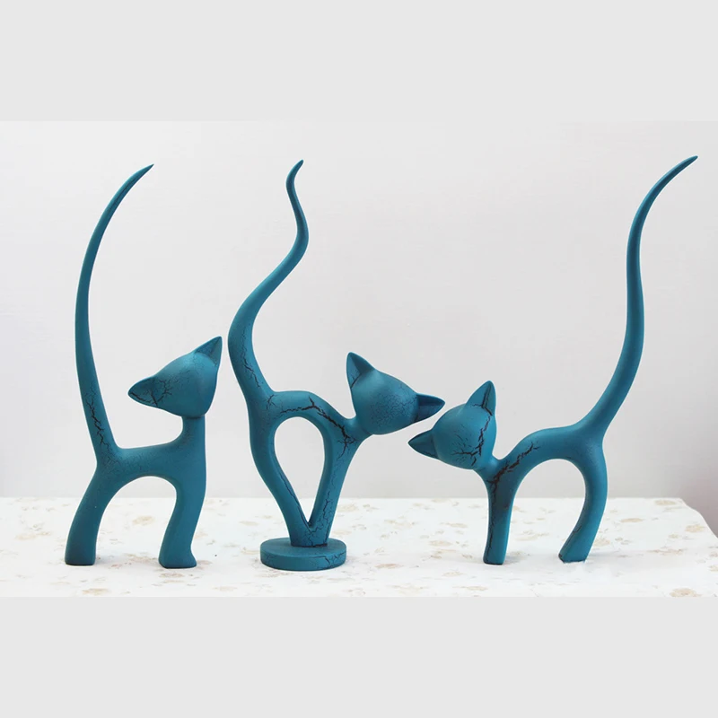 3 шт./лот скандинавские простые Роскошные резиновые украшения в виде кота