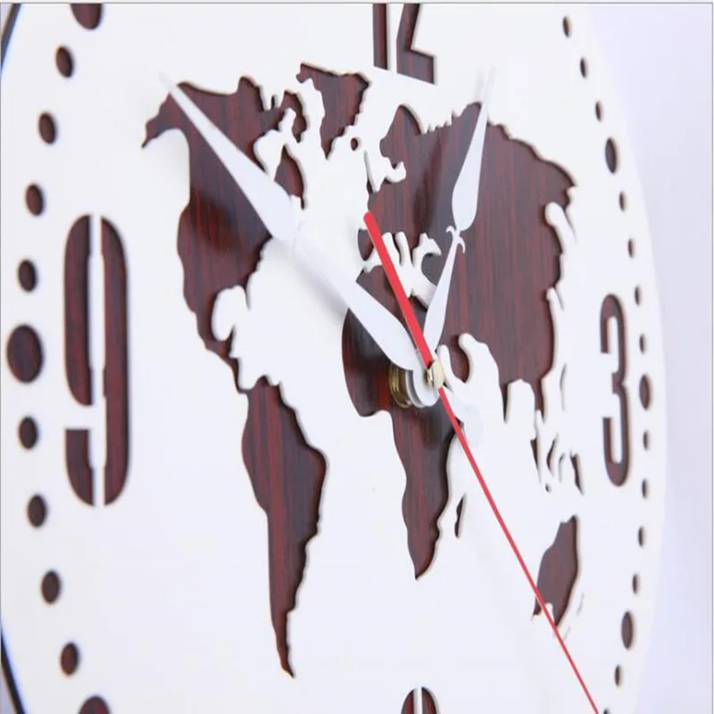 Европейские минималистичные настенные часы с картой мира современные модные