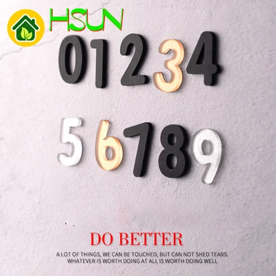 Трехмерные 3d номер комнаты тарелки в форме букв цифра наклейка для дома отеля