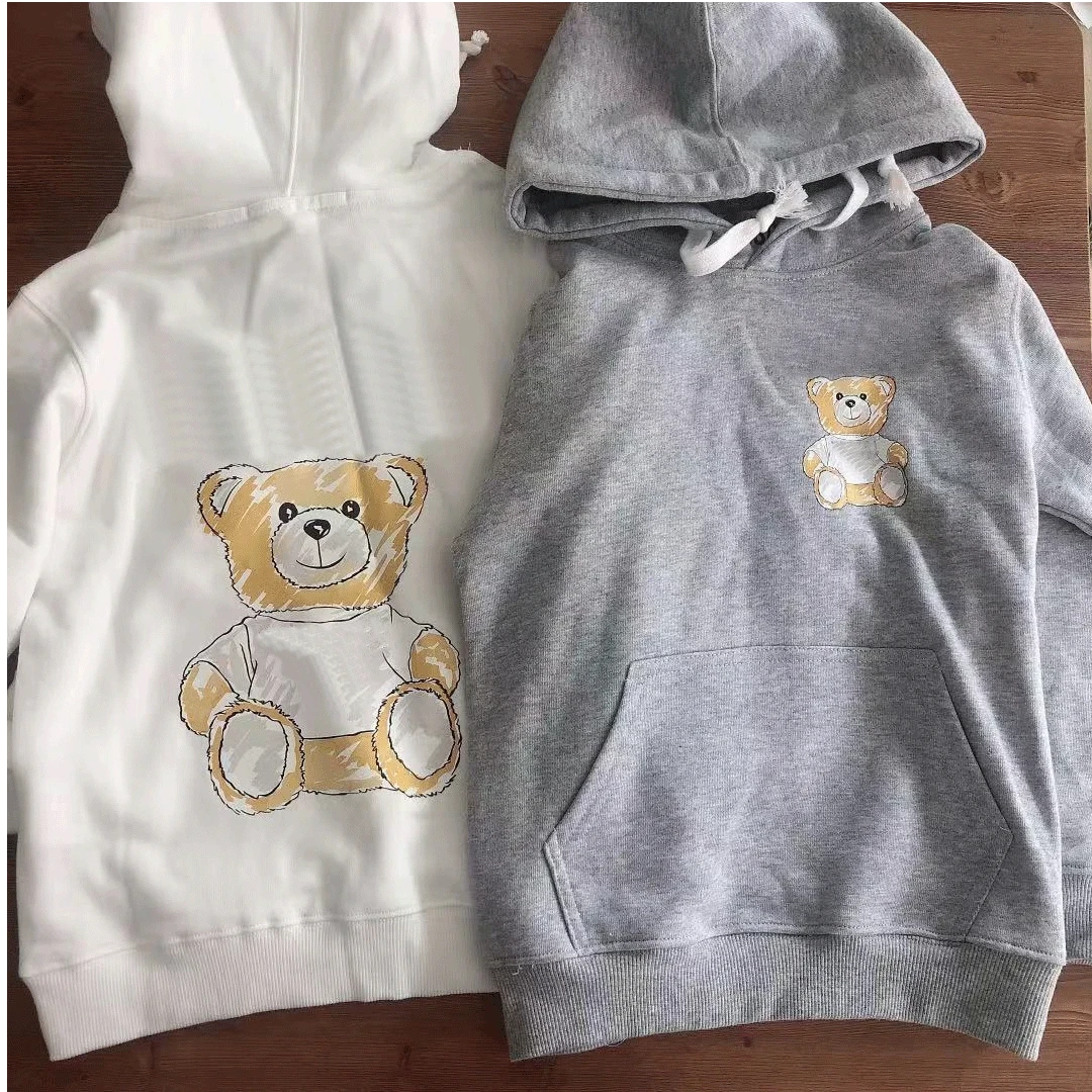 Толстовка с изображением медведя и граффити детский топ из чистого хлопка одежда
