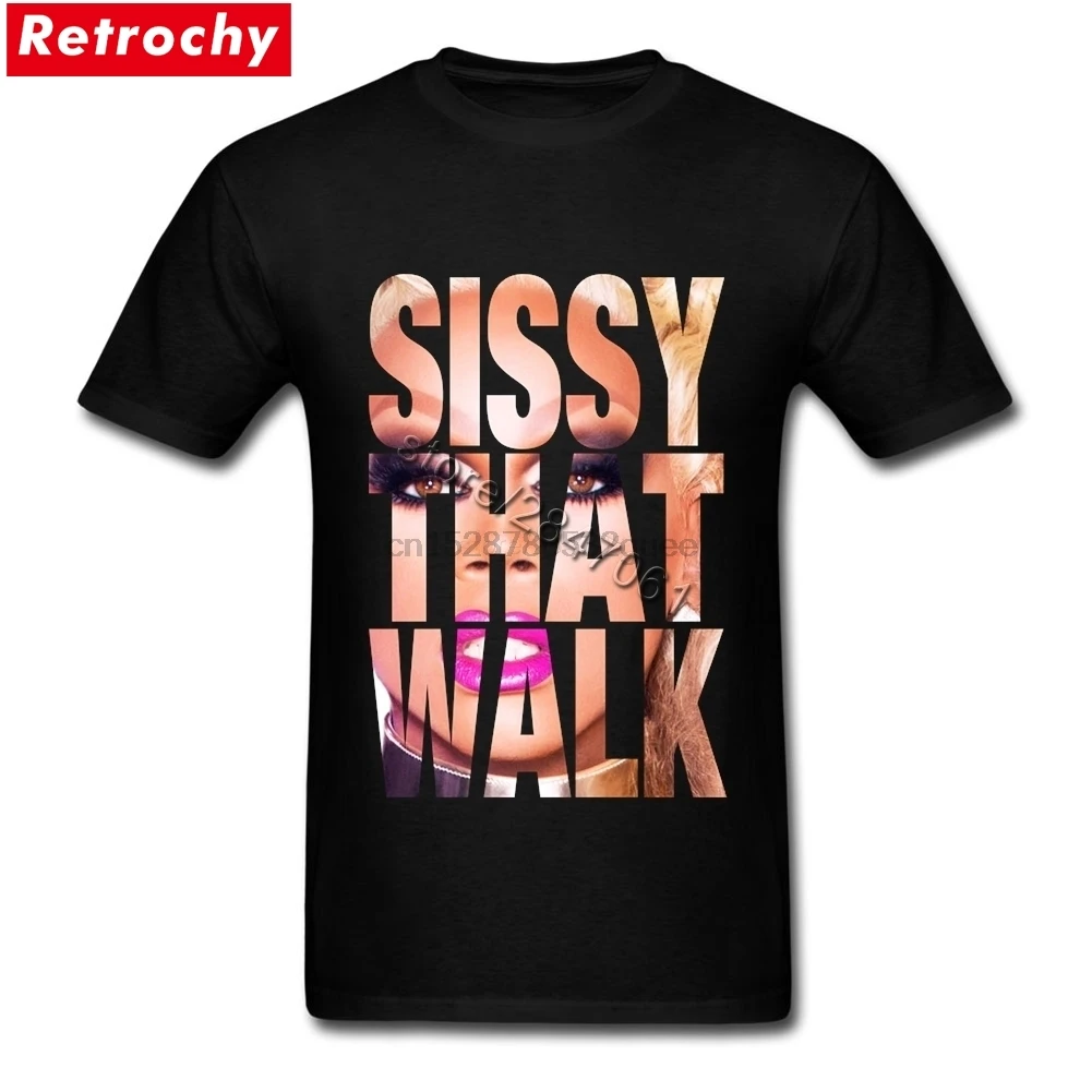 Мода хип хоп Rupaul Sissy That Walk футболка мужская с коротким рукавом День отца на заказ
