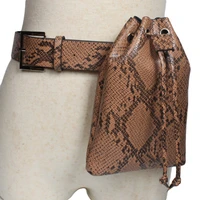 10pcslot serpentine waist bag women fanny pack belt bags luxury fashion leather women bag lady bucket bags wholesale