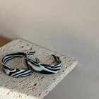 Модные геометрические полукруглые леопардовые серьги-кольца в форме с Женские винтажные простые серьги