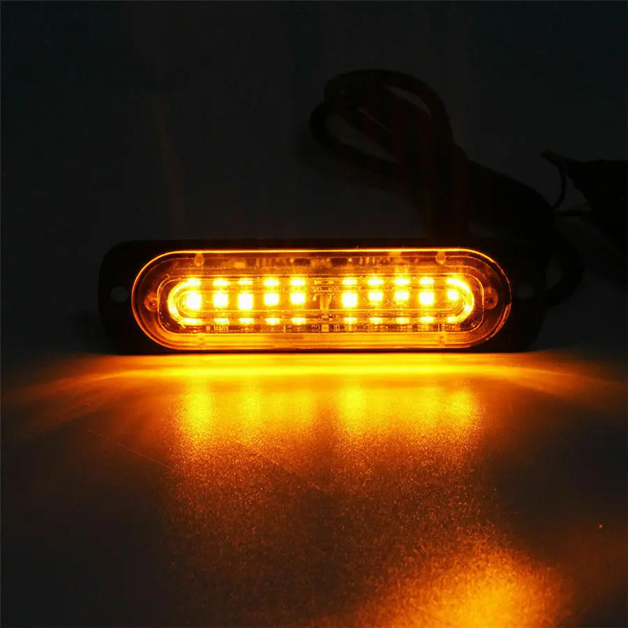 

2X 12/24V LED Car Truck Emergency Strobe Flashing Indicator Signal Yellow Lights