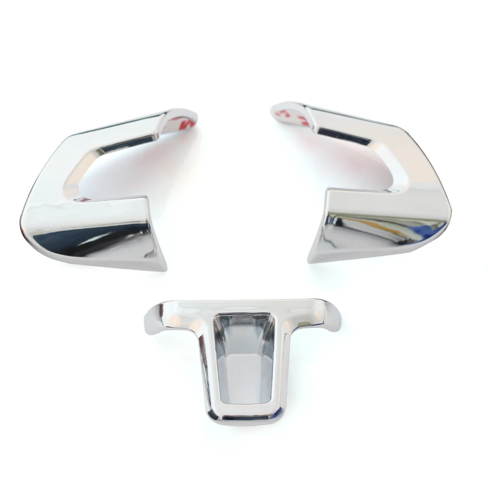 Стайлинг автомобиля хромированное украшение на руль из АБС пластика наклейка