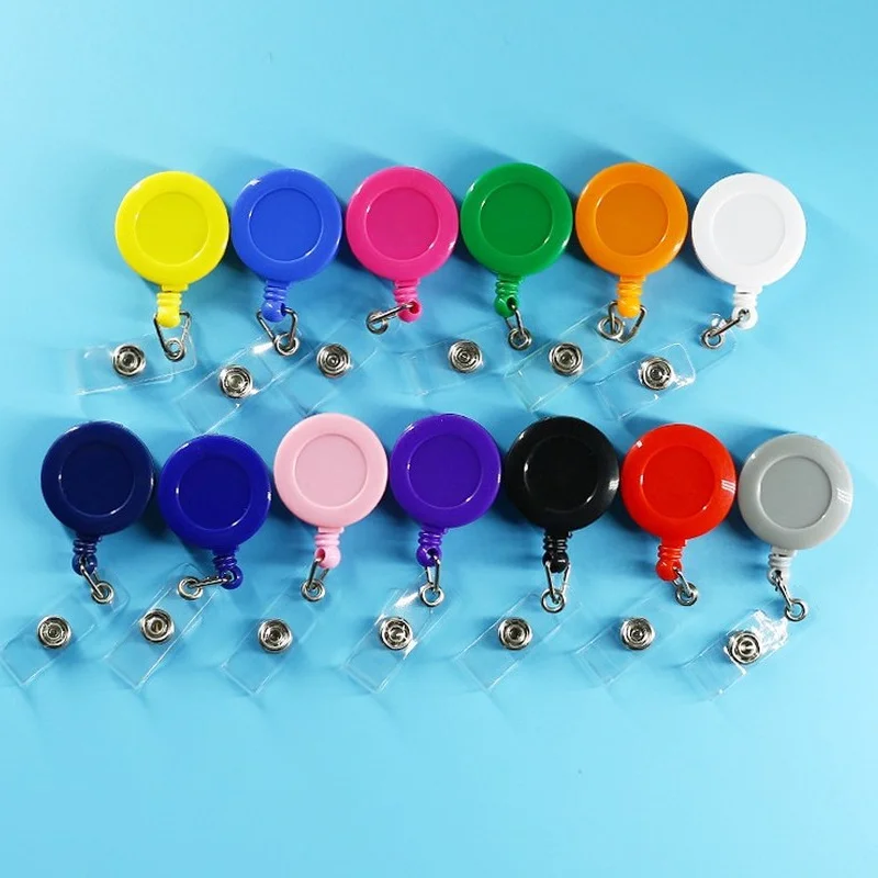 Retractable Pull Badge for Name Badge ID Card Id Badge Reel Nurse Badge Card Holder School Supplies Office Accessories