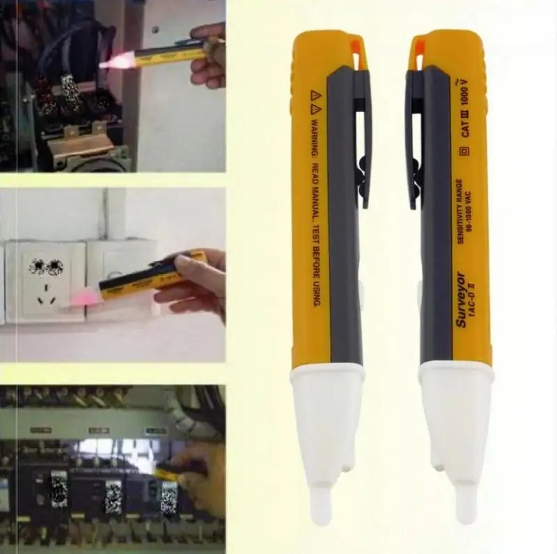 

Electric Indicator 90-1000V Socket Wall AC Power Outlet LED Light Voltage Alert Pen Electric Detector Sensor Test Household Tool