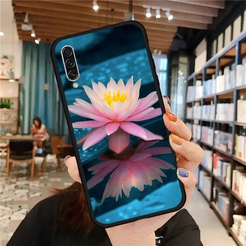 

Beautiful Lotus Flowers pattern Phone Case For Samsung galaxy A S note 10 7 8 9 20 30 31 40 50 51 70 71 21 s ultra plus