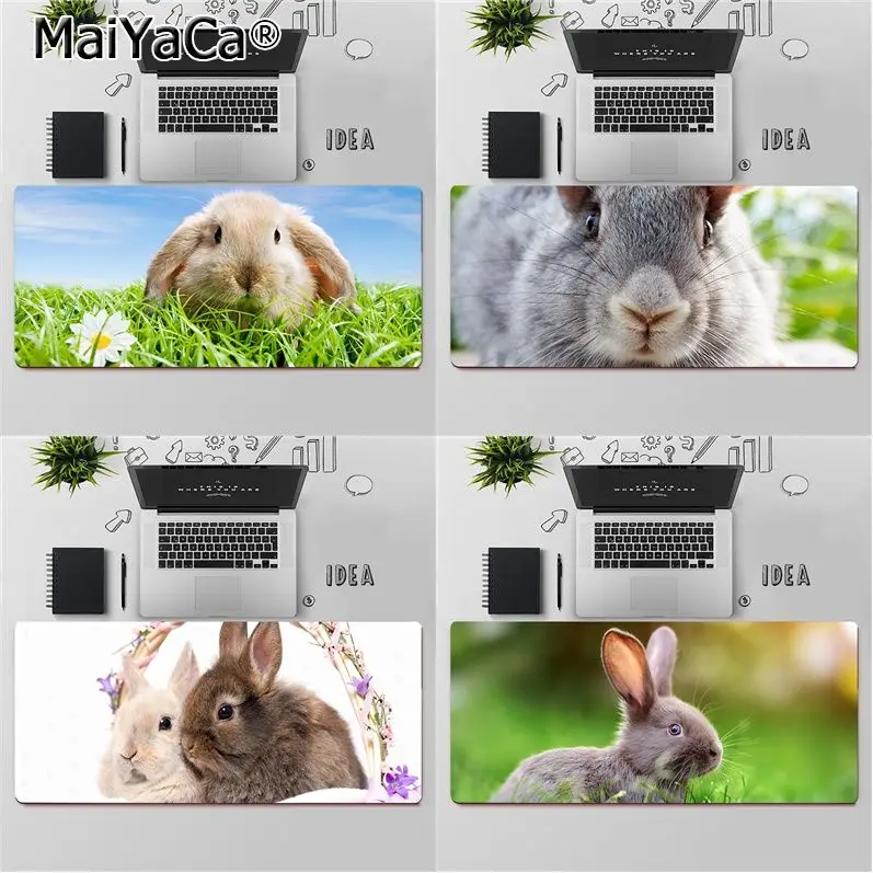 

Maiyaca cute animal Bunny rabbits Gaming Player desk laptop Rubber Mouse Mat Free Shipping Large Mouse Pad Keyboards Mat