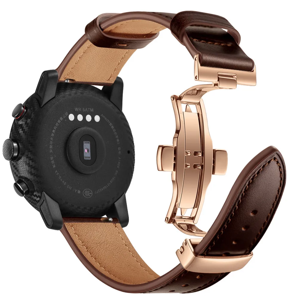 Сменный кожаный ремешок для часов Xiaomi Huami AMAZFIT 2/2S Stratos фитнес трекер 2019 #