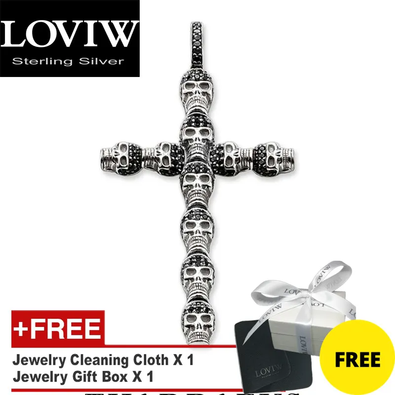 Кулон с черным черепом и крестом новые модные ювелирные изделия Прямая поставка