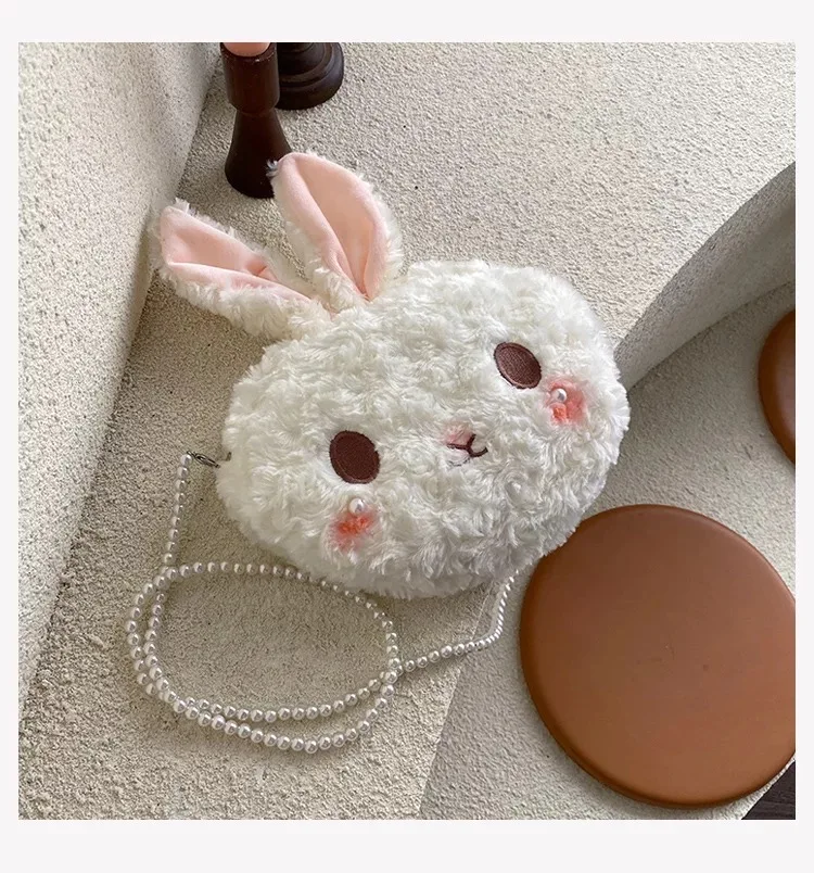 Симпатичная плюшевая сумка-мессенджер с кроликом кошелек плюшевый Карманный