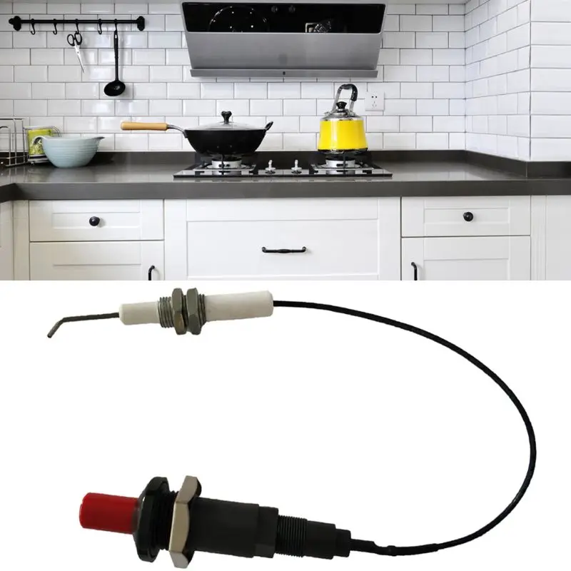 

Piezo Spark Ignition Set With Cable 30 cm Long Push Button Grill Stove Kitchen Lighters Home Appliance Accessories