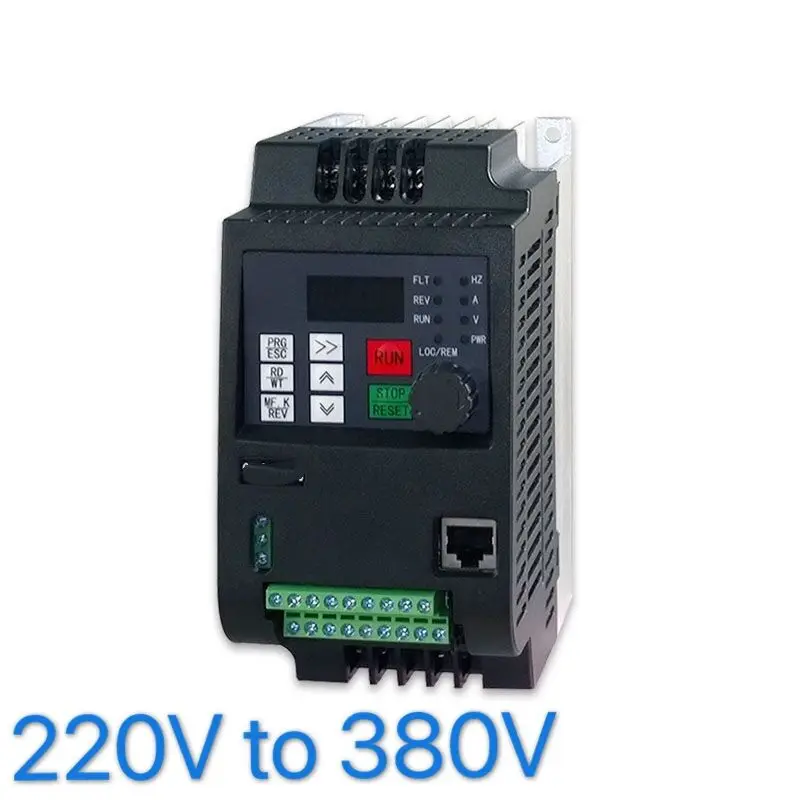 

single 1 3 three phase 220v 380v 0.75kw vector VFD VSD ac variable frequency drive inverter converter