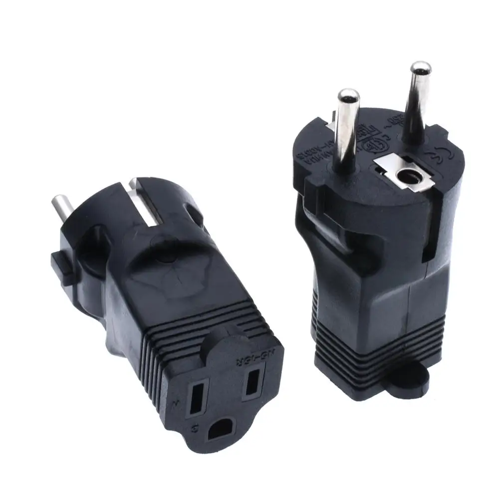 Адаптер переменного тока CEE7/7 3-полюсный Штекерный адаптер Nema 5-15R | Электроника