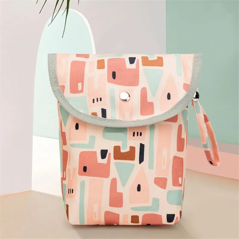 Pink Детские сумки для подгузников, сумка для подгузников, рюкзак для коляски, сумки для подгузников, органайзер для мам, многоразовая водонепроницаемая сумка для хранения для мам, сумка для кормления - Цвет: Pink