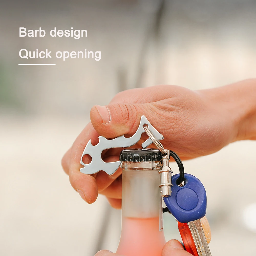 

Outdoor Camping Big Fish Buckle Multifunctional Paracord Connection Buckle Bottle Opener Keychain