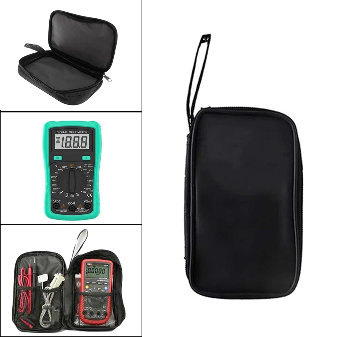 

Durable Waterproof Shockproof Soft Case Multimeter Black Colth Bag Tool Bag 23x14x5cm