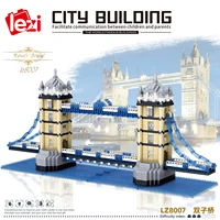 1936pcs uk london tower bridge building blocks 3d model diy mini world famous architecture micro bricks toy for children
