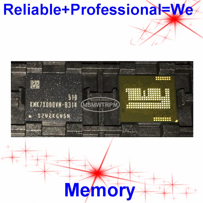 KMK7X000VM B314 BGA162Ball EMCP 8 + 8GB мобильный телефон памяти Новый оригинальный и второй рукой