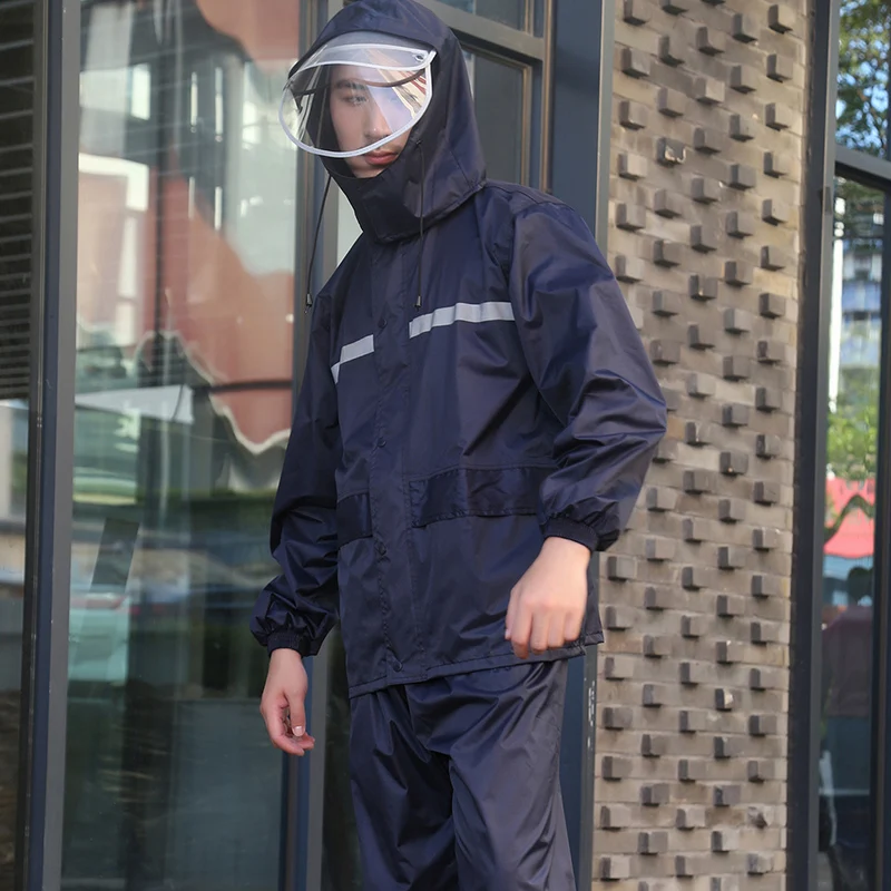 Мотоциклетный дождевик для взрослых ветровка маска водонепроницаемый брюки