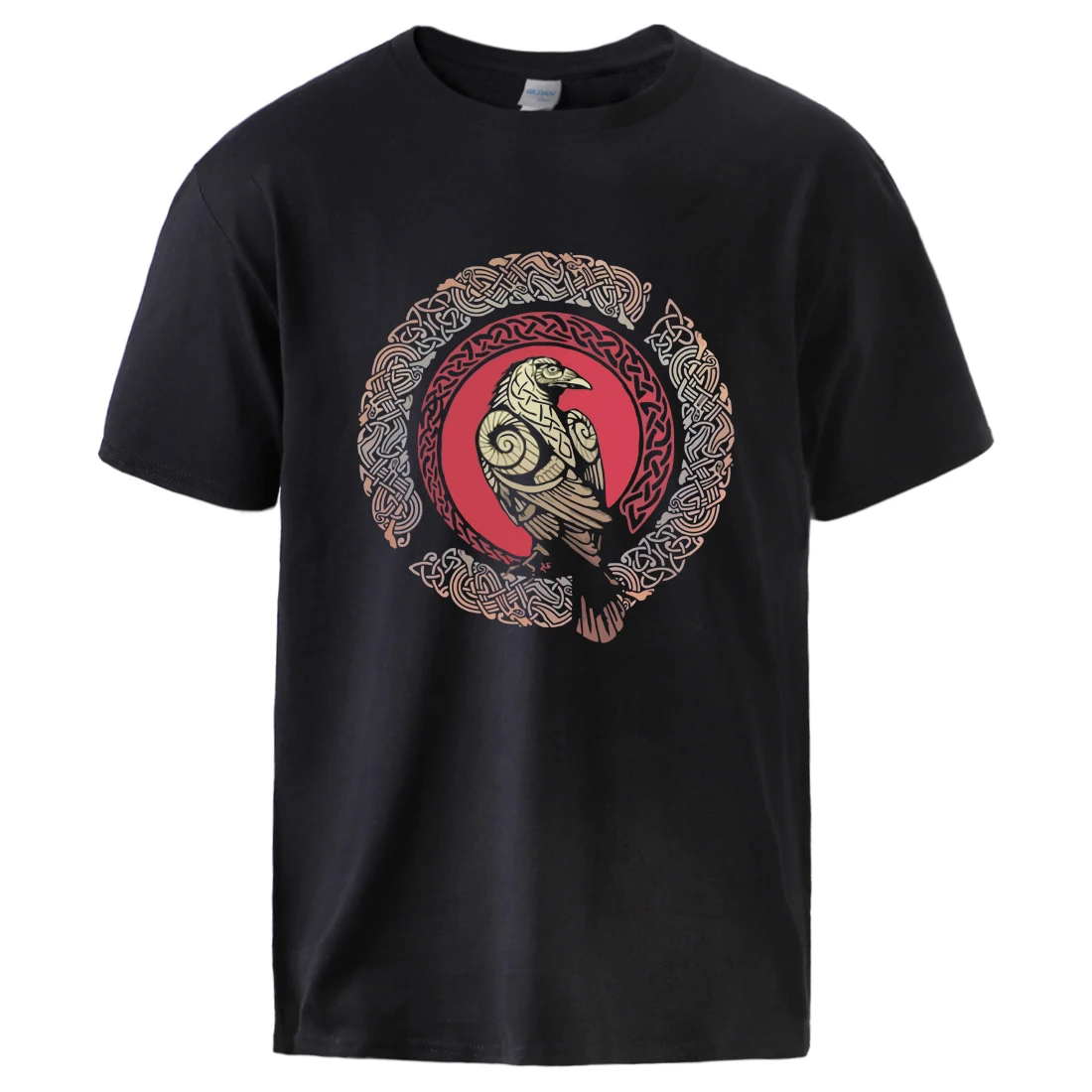 

Мужская футболка с коротким рукавом и принтом орла Викинга, Повседневная футболка из 2021 хлопка, весна-лето 100%