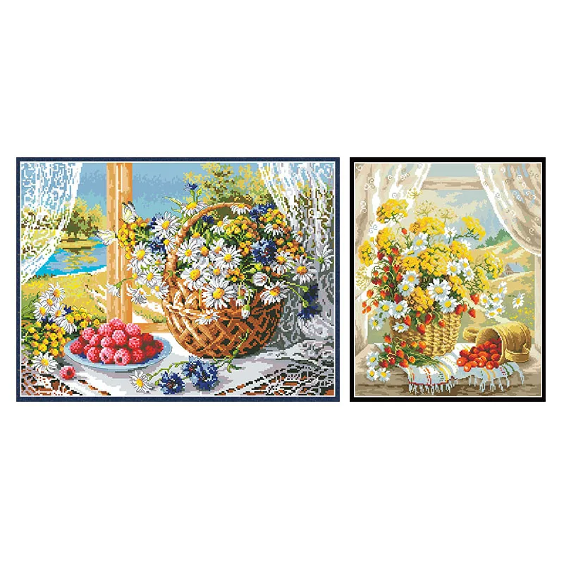 Набор для вышивки крестом на подоконнике из хризантемы наборы узоров 11CT 14CT