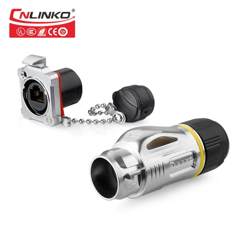 Металлический Водонепроницаемый Разъем M24 RJ45 Промышленный разъем Ethernet Cnlinko с