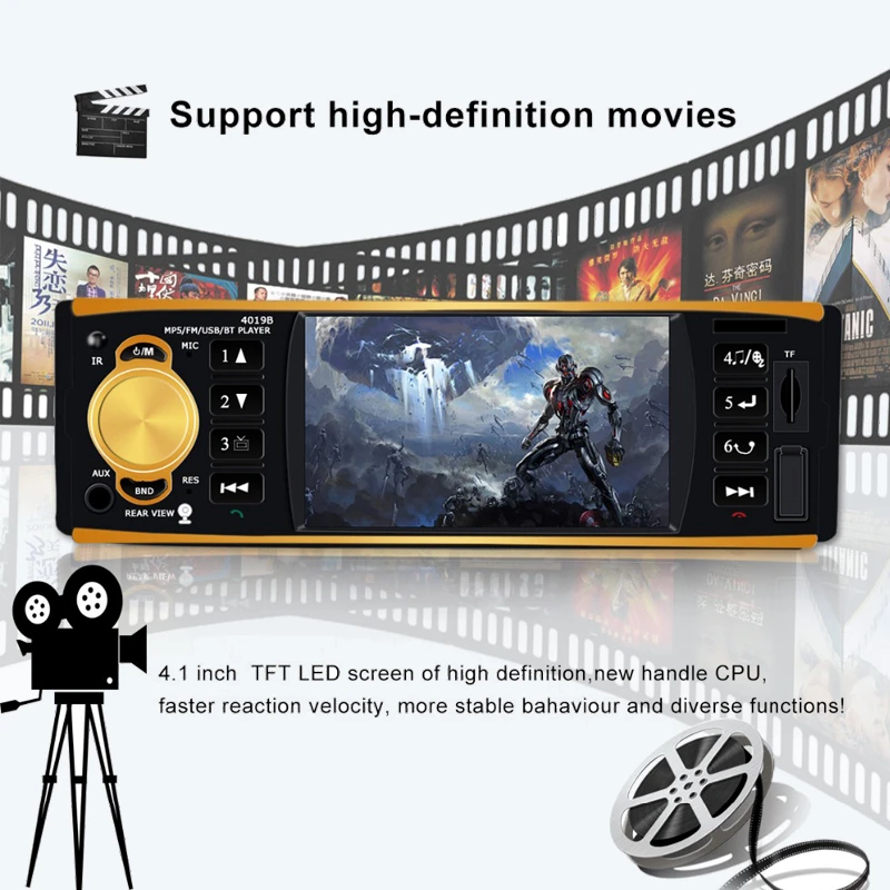 LTBFM автомобильное радио 1 din 4019B FM Авто аудио стерео MP5 Автомобильный плеер Bluetooth