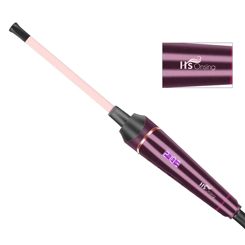

Thin Flat Iron for Short Hair Straightener Curler Dual Use Ceramic Curling Straightening Iron Hair Waver Temperature Adjustable