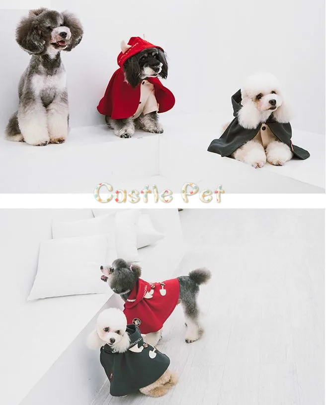 Милое теплое пальто для собаки однотонная вязаная накидка щенка зимняя