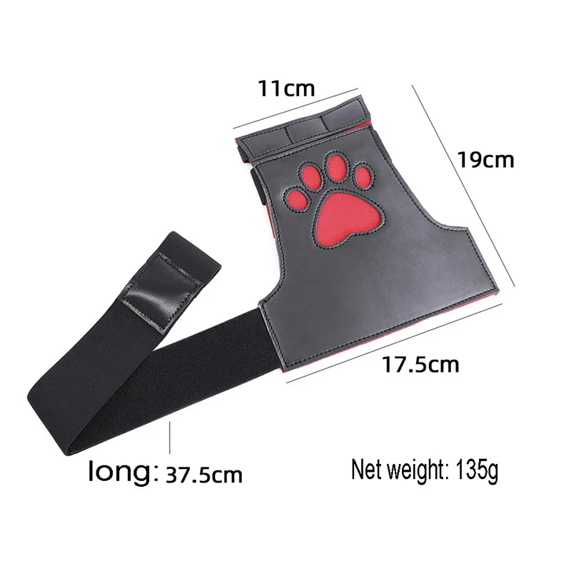 Erotico из искусственной кожи щенок перчатки БДСМ ладони гей ползет лапы