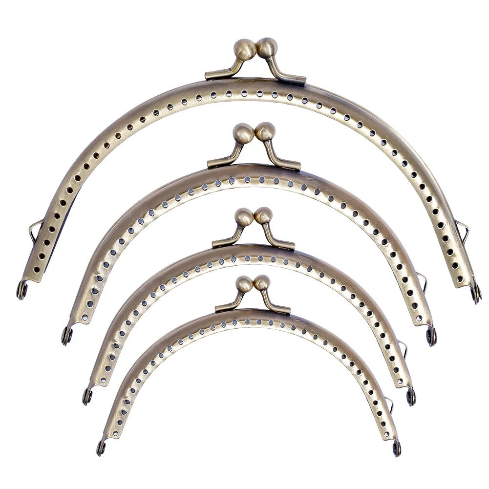 Рамка застежка заклепка бронзы DIY с механизмом поцелуем застежкой дугообразные