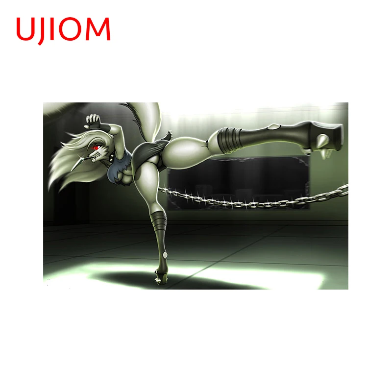 

UJIOM Helluva Boss Loona Furry Sexy Wall Stickers Bedroom Decals Decorative Waterproof Living Room Stickers Room Decoration