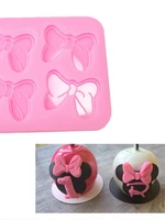 cartoon bow epoxy resin mold bowknot aromatherapy plaster soap silicone mould diy crafts ornaments casting tool