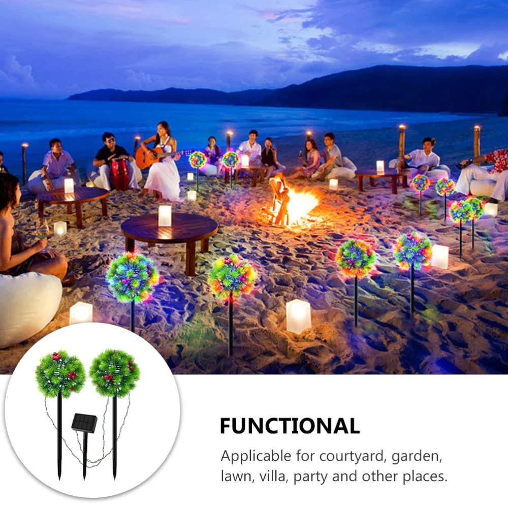 

1 Set Solar Light Flower Shaped Floor Insert Garden Lamp Landscape Lights