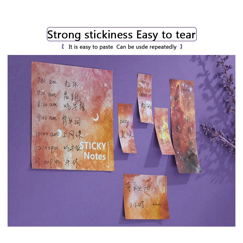 

Super Sticky Self-adhesive sticky Notes plus 5PC 10-color Highlighter Creative Cute student supplies high-value boxed set