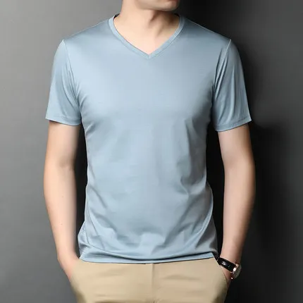 

Summer men's business casual short sleeve t-shirt 6184