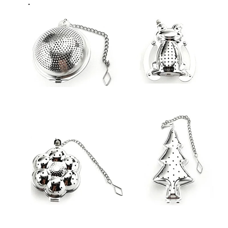 Ситечко для заваривания чая в форме цветка лягушки из нержавеющей стали|Чайные