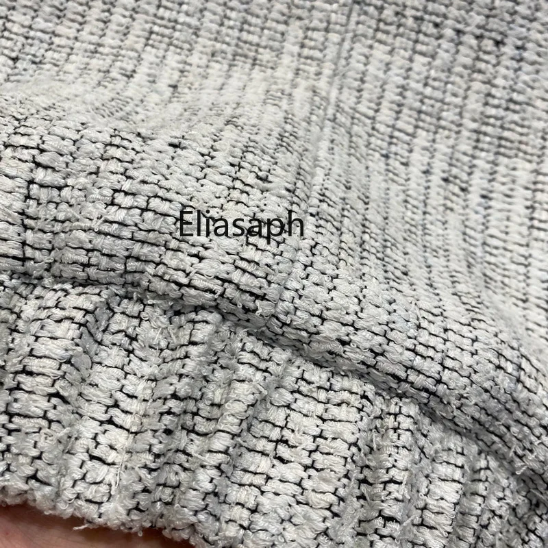 

High Street Tweed Jackets for Women Summer 2020 Luxury Brand Lantern Sleeve Casual Plaid Coat Big Pocket Blended Knitted Jackets