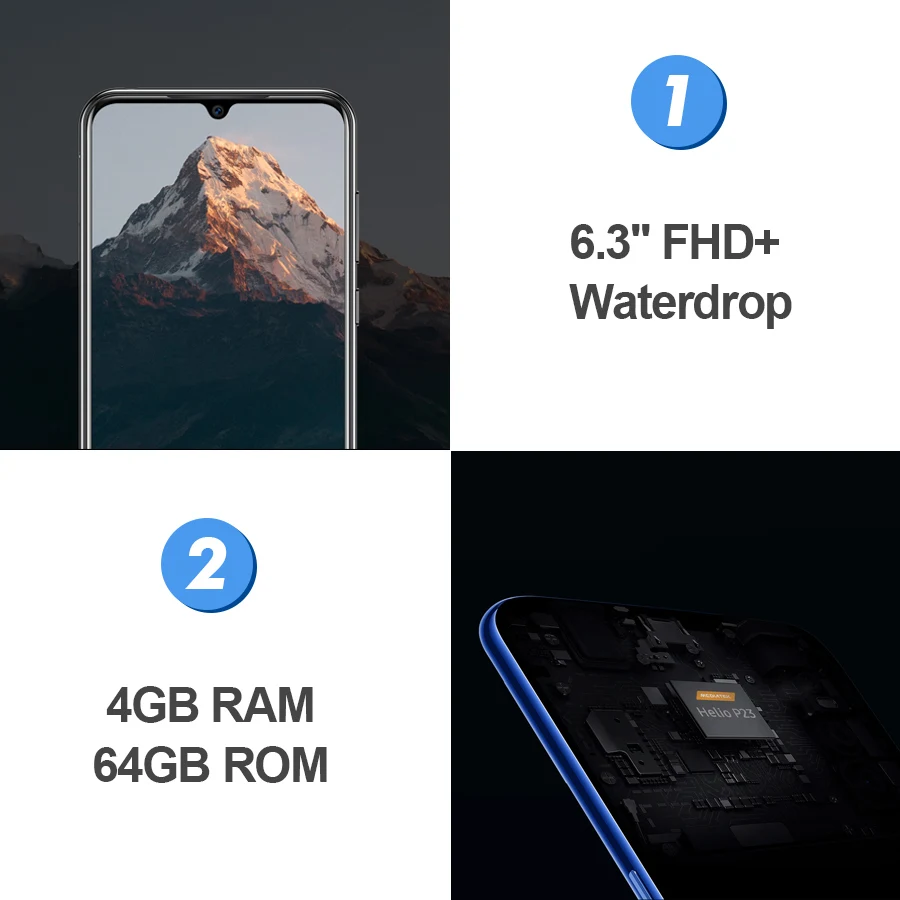 DOOGEE N20 смартфон с 5 дюймовым дисплеем восьмиядерным процессором MTK6763V ОЗУ 4 Гб ПЗУ 64