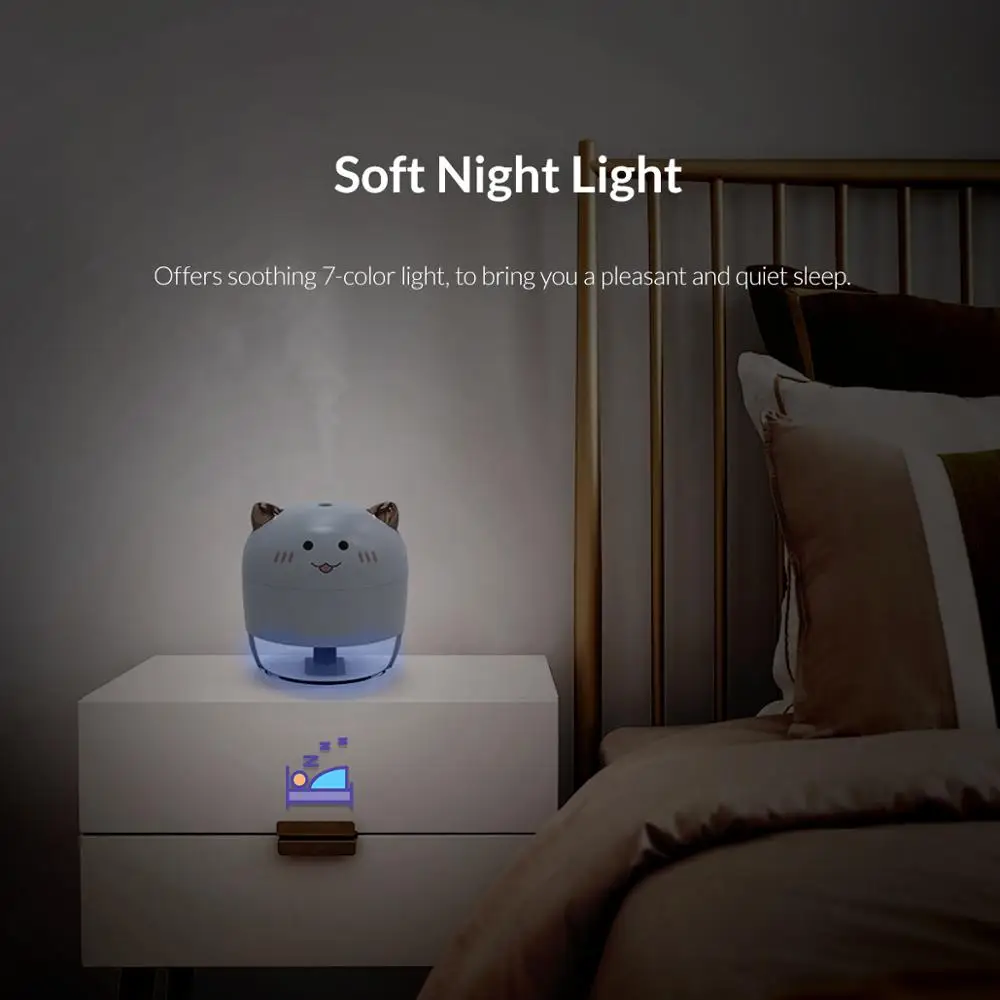 ORICO 220ML Ultrasonic USB Air Humidifier Aroma Essential Oil Diffuser Portable Cool Mist Maker for Home Car with LED Night Lamp |