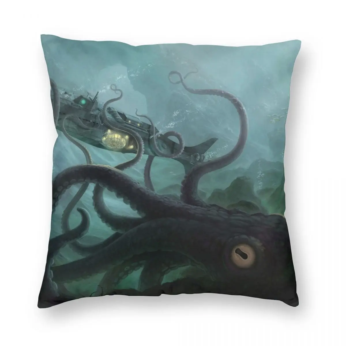 

The Nautilus Pillowcase Polyester Linen Velvet Creative Zip Decor Pillow Case Home Cushion Case 45x45