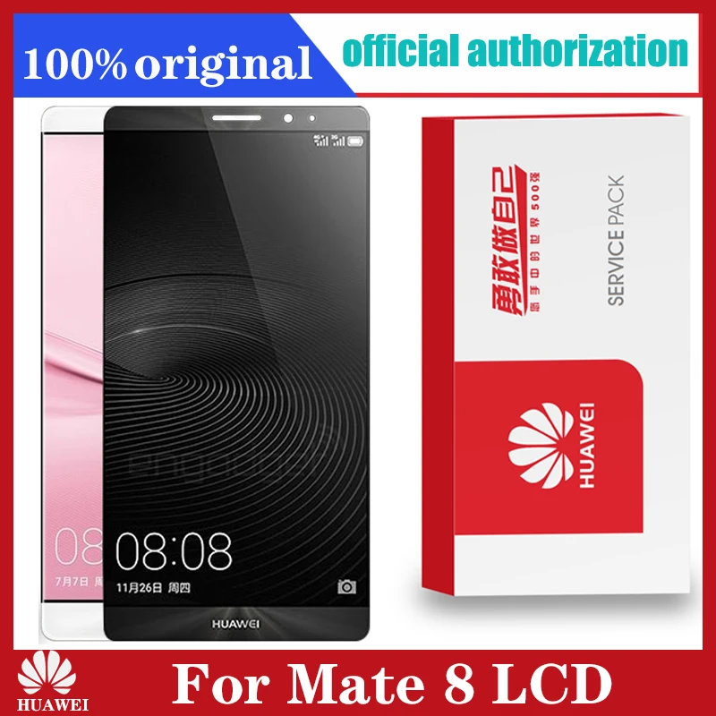 Оригинальный чехол для Huawei Mate 8 ЖК-дисплей сенсорный экран с рамкой Digitizer Замена