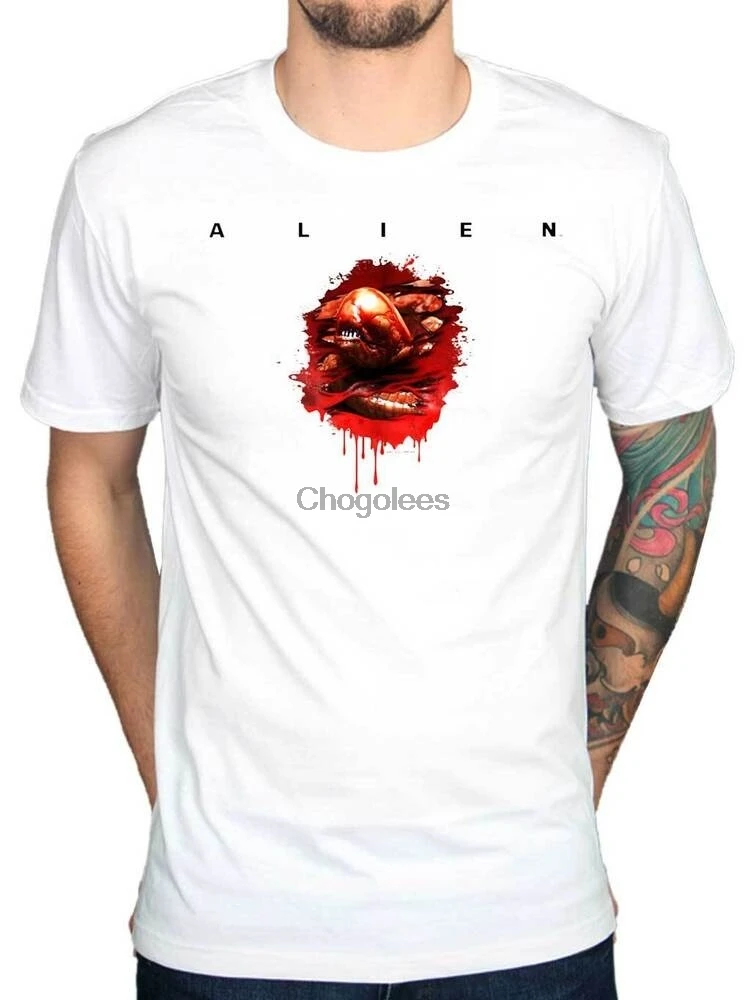 Официальная футболка Alien Chestburster с головой Инопланетянина на этот раз прометеус H.R